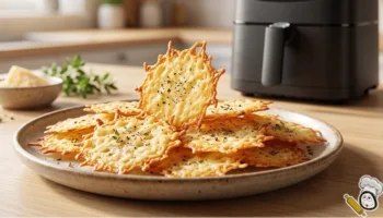 receta chips de queso parmesano freidora de aire