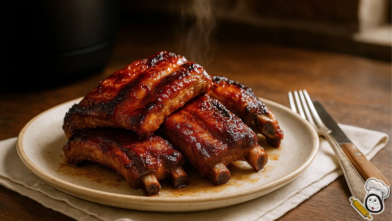 receta costilla freidora de aire