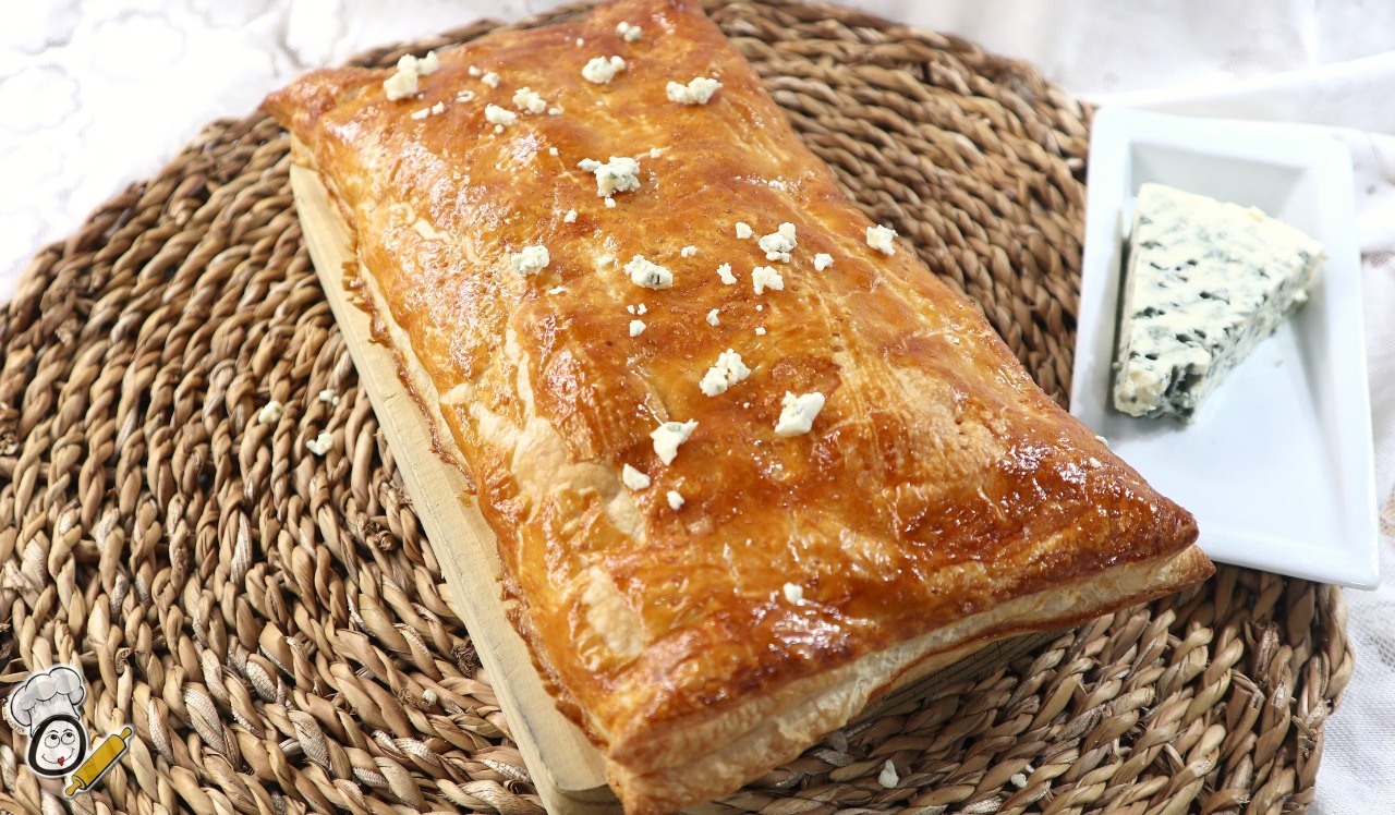 receta empanada hojaldre queso azul casera