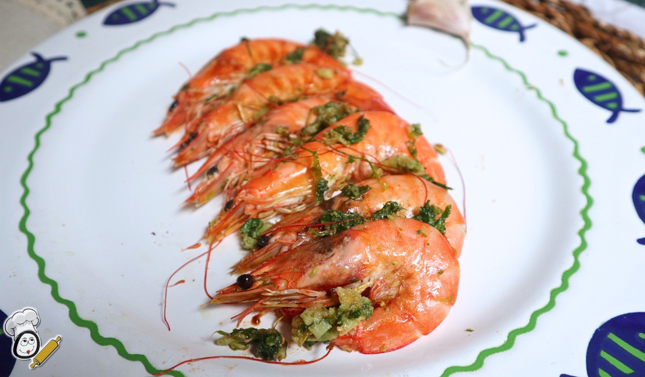 receta gambones al ajillo freidora sin aceite receta navidena rapida