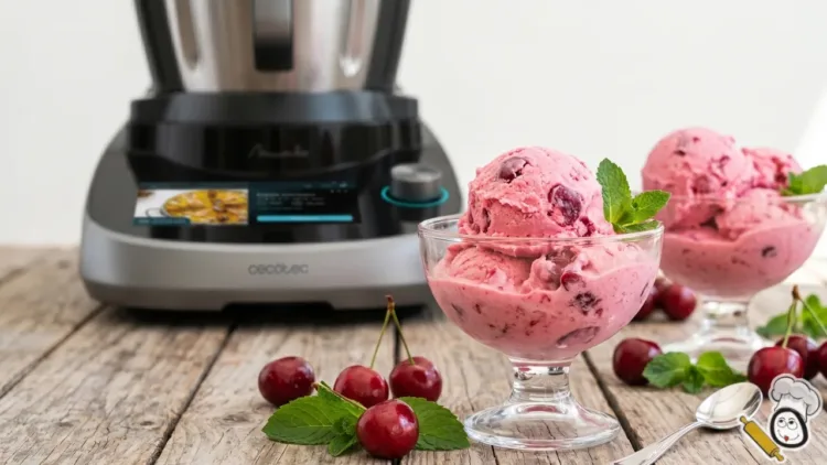 receta helado de cereza mambo cecotec