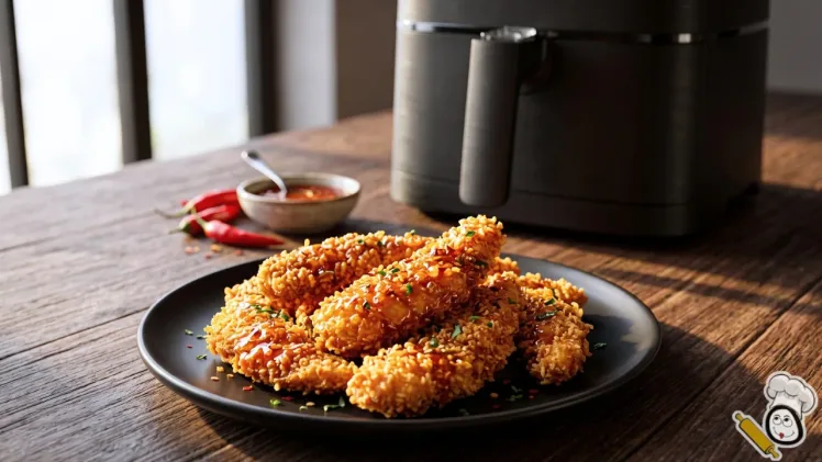 receta hot honey chicken freidora de aire