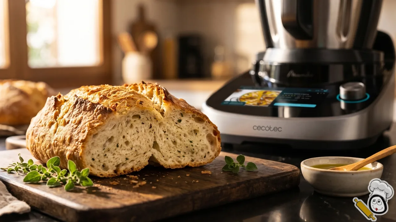 receta pan de ajo y oregano mambo cecotec