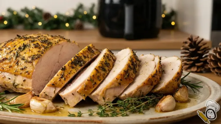 receta pavo asado a las finas hiervas freidora de aire recetas navidad