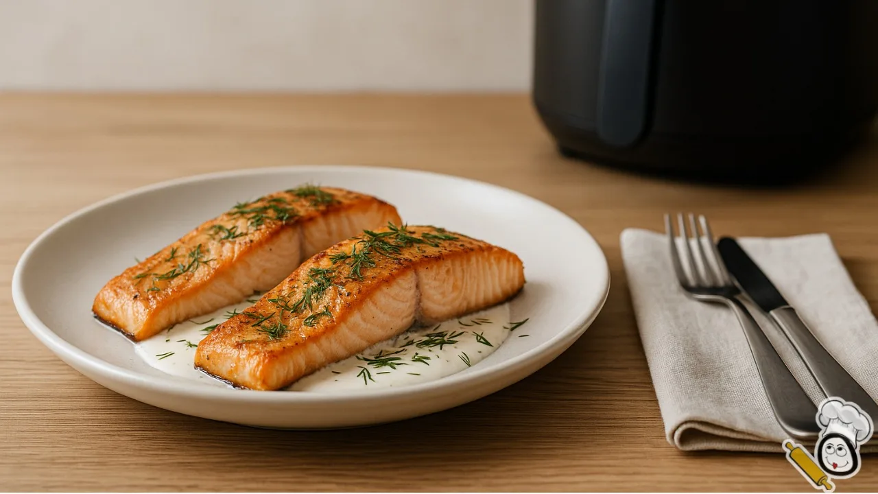 receta salmon salsa yogur freidora aire