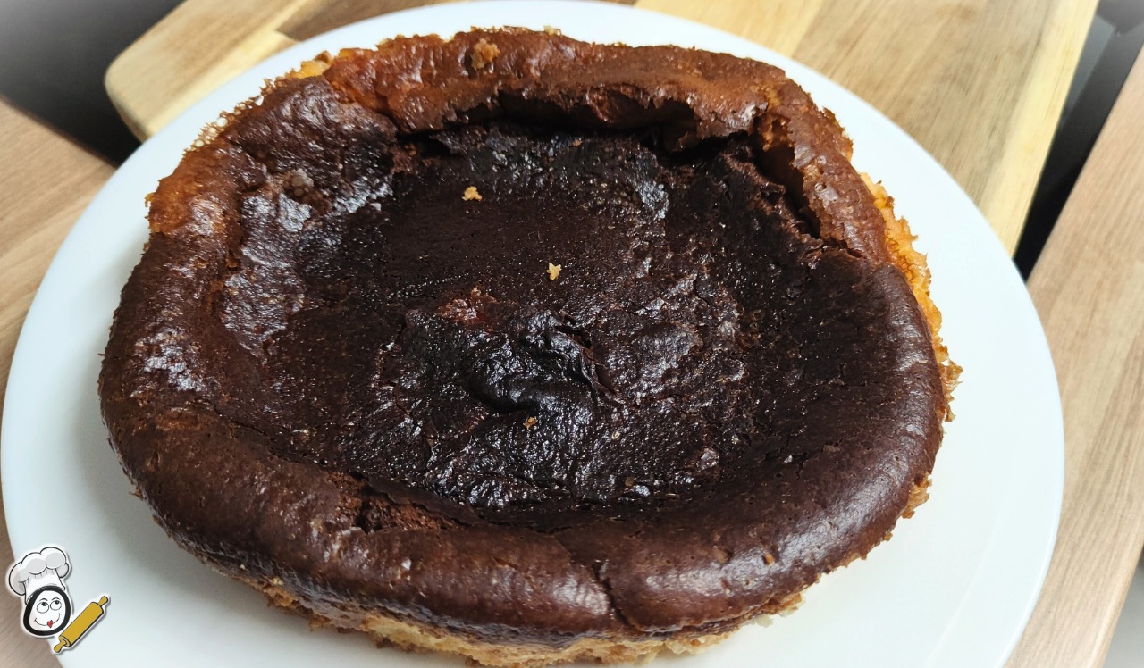 receta tarta de queso rapida freidora aire