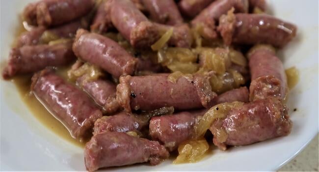 Receta de salchichas en salsa con Thermomix