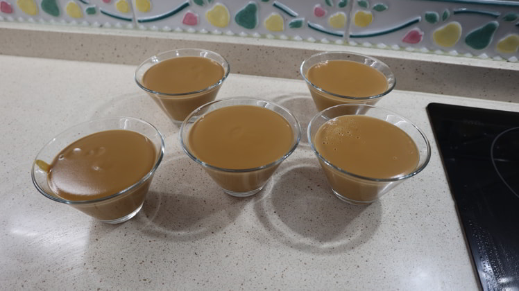 servir natillas dulce de leche copas