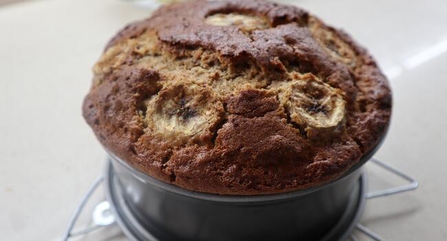 Thermomix receta casera de bizcocho de plátano con nueces