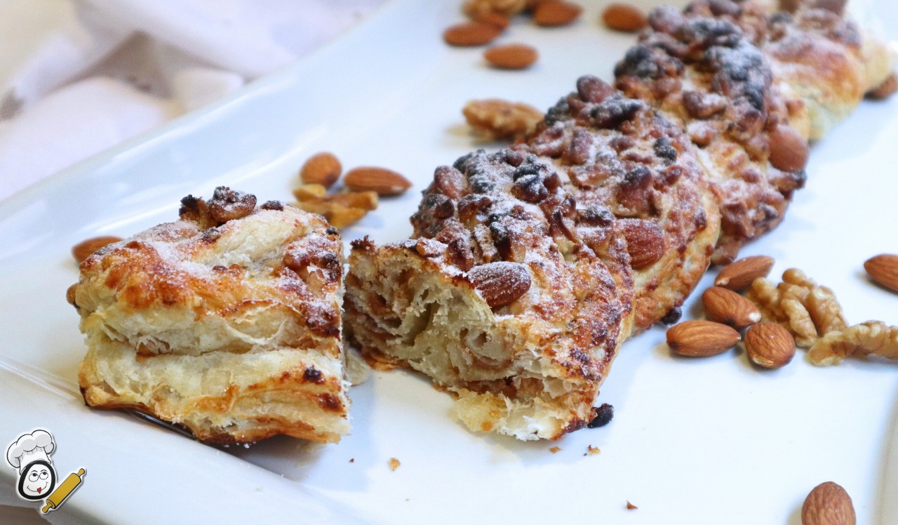 trenza de turron y almendras receta casera navidena